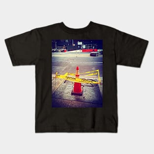 Caution, Manhattan, NYC Kids T-Shirt